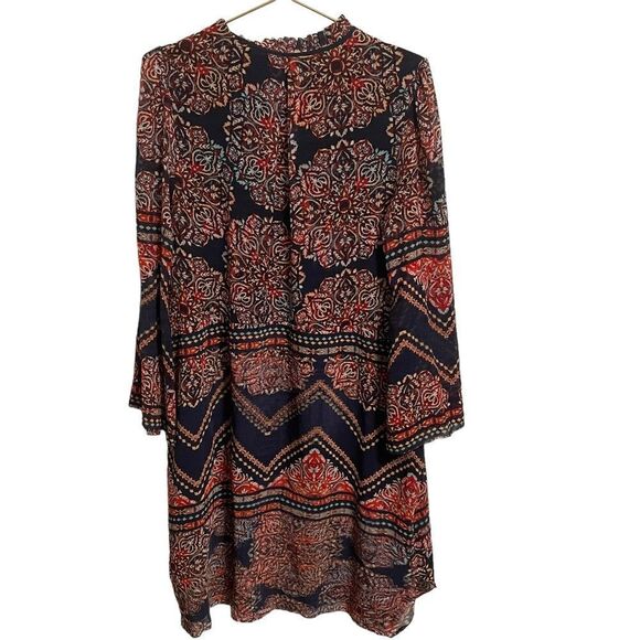 Laundry By Shelli Segal Boho Bell Sleeve Dress Size 12 - Picture 7 of 9